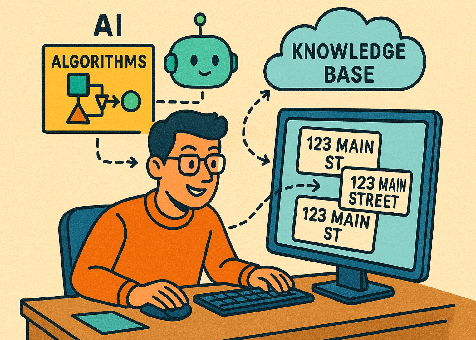 AI-powered address matching and standardization