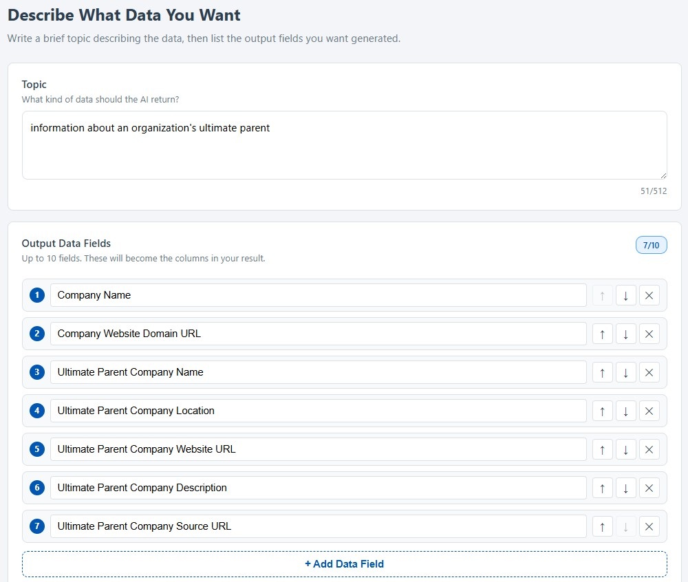 Interzoid Custom Data Wizard and Data Enrichment Wizard workflow for defining custom external data and appending it to existing datasets